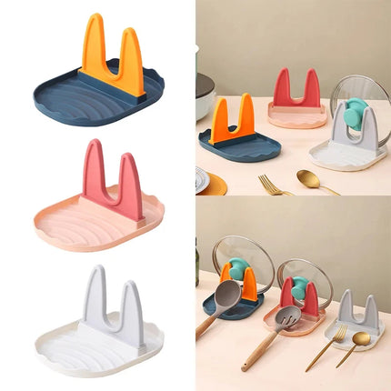 Household Plastic Pot Lid Rack Multi-Functional Pot and Spatula Rack Kitchen Storage Rack Stove Storage Rack