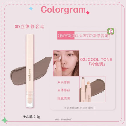 Colorgram Double-ended Contour Pen Multifunction Contour Stick Shadow Nose Natural Matte Korean Makeup Beauty Cosmetics