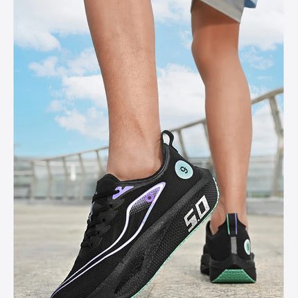 New Trendy Sports Running shoes, Comfortable and Breathable Men's and Women's Sports Casual shoes, Outdoor Large-sized Black 10