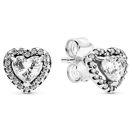 925 Sterling Silver Pink Bow Jewelry Set Ring Earrings Bracelet Necklace for Women Birthday Gift