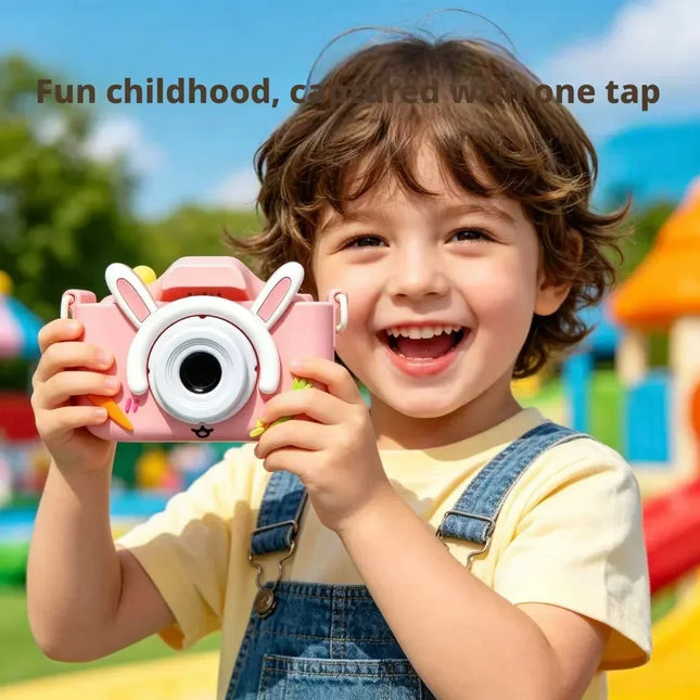 2026 New Arrival Cute Cartoon Dual Lens HD Digital Camera Kids SLR Toy Camera for Children Birthday Holiday Decent Gifts