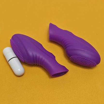 Couple Finger Vibrator for Women, Soft Silicone Clit Stimulator and G Spot Massager, Female Pleasure Adult Sex Toy