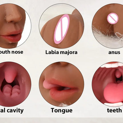 Male Masturbator 3 In 1 Realistic Vagina Sexy Toys For Men Pocket Pusssy Pussy Blowjob Masturbation No Vibrator Adults Sex Goods