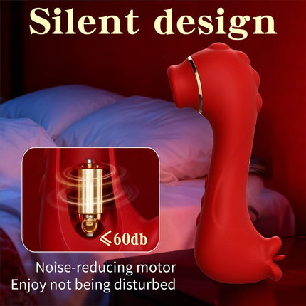 2 in 1 Sucking Vibrator Female Clit Nipple Stimulator G Spot Oral Licking Sexual Masturbator Erotic Adult Sex Toys for Women