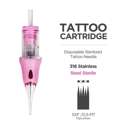 10pcs Tattoo Cartridge Needles Disposable Needles RL RM XF Series For Tattoo Machine For Eyebrow Eyeliner Permanent Makeup