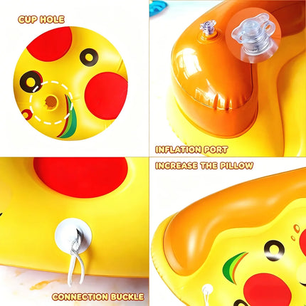 Giant Pizza Slice Pool Float: The Perfect Beach Lounge for Swimming Parties & Beach Entertainment! inflatable toys ，gathering