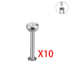 10pcsInternal thread 3 / (16G)1.2x10x3mm