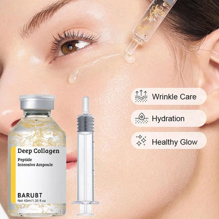 Korean Silk Collagen Peptide Ampoule Face Serum Set Anti-Wrinkle Firming Serum Lifting Moisturizer for Sagging Skin Care 40/50ml