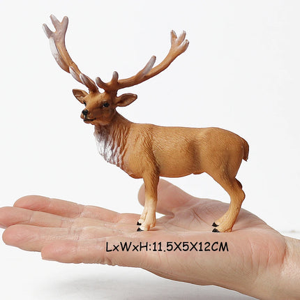 Simulation Woodland Animal Deer ,Moose,Elk,Reindeer,Alpaca,Kudu Model Figurines Cake Toppers Collection Figure Christmas Gift