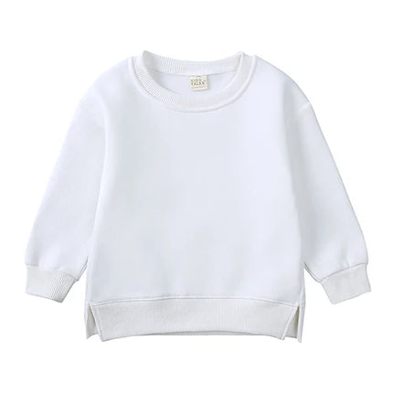 2026 Winter Spring Hoodies Pullovers Kids Boys Girls Clothes Korean Baby Thicken Fleece Sweatshirt Children's Clothing 6M-7T