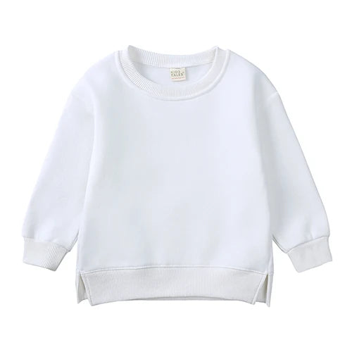 2026 Winter Spring Hoodies Pullovers Kids Boys Girls Clothes Korean Baby Thicken Fleece Sweatshirt Children's Clothing 6M-7T
