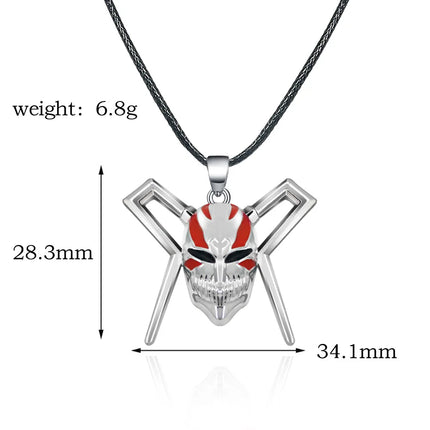 Anime Bleach Keychain Cosplay Props Kurosaki Ichigo Pendant Necklace For Women Men Backpack Charm Choker Jewelry Gifts