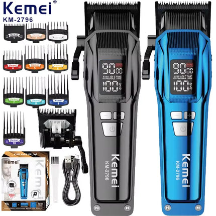 Kemei Hair Clipper 9000 RPM Professional Trimmer Adjustable Brushless Motor Haircut Machine Electric Trimmer for Men KM-2796