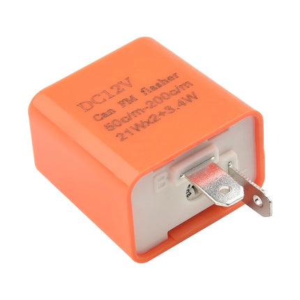 2-Pin Motorcycle LED Flasher Relay Motorbike Adjustable LED Indicator Flasher Relay12V Motorcycle Electronics Accessories