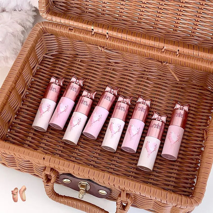 White Pink Liquid Brightening Concealer Matte Face Highlight Stick Cover Acne Spot Dark Circles Moisturizing Concealer Makeup