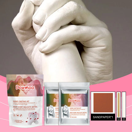 DIY Hands Mold Casting Kit Parent-Child Friends Couple Anniversary Creative Gift Hand Foot Mold Plaster Casting 3D Clone Powder