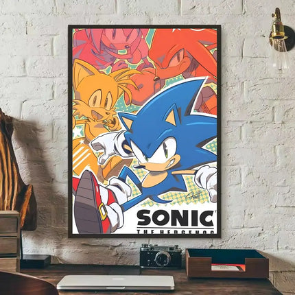 MINISO Sonic Wall Poster Removable Sticker | MINISO Sonic Poster Wall Sticker