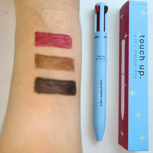 Multi-effect 4 In 1 Eyeliner Eyebrow Pencil Contour Pen Long Lasting Waterproof Cosmetics Eyeliner Makeup Pencil Lip Liner Pen