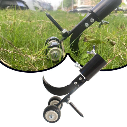 Heavy Duty Garden Weeder Tool Manual Weed Puller with Lawn Cutter & Auxiliary Wheels for Dandelions Grass ，Garden Cleaning Tools
