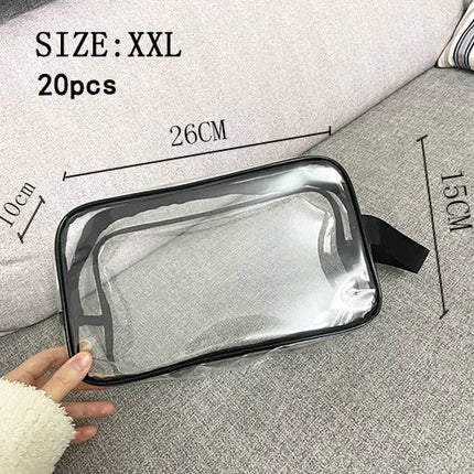 20Custom Waterproof Storage Bag Portable Cosmetic Pvc Bag  Handbag Toiletry Bag Minimalist Transparent Makeup Bag Travel Washbag