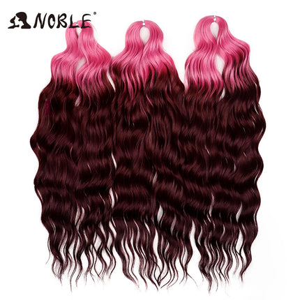 Noble Braiding Hair 300g 24 Inch ANNA Curl Hair Water Wave Twist Crochet Hair Synthetic Rainbow Color Braiding Hair Extensions