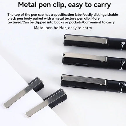 3/15Tip Black Pigment Micro-Pen Fineliner Ink Pens,Drawing Artist Illustration Pens Multiliner for Sketching Anime Manga Design