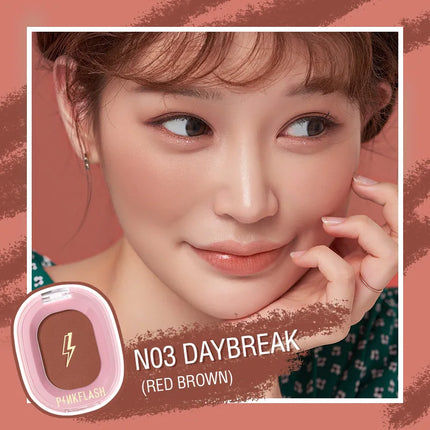 PINKFLASH Makeup Blush Matte Sun-Finish Long Lasting Face Blusher Contour Powder Beauty Peach Pink Korean Makeup Blush