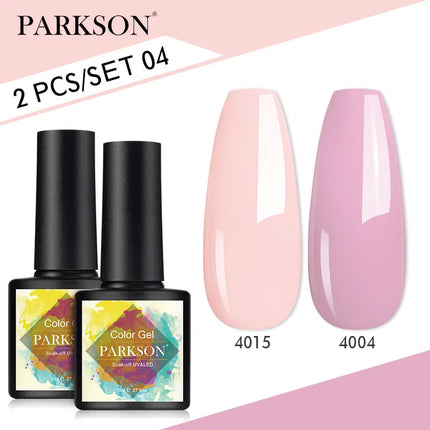 Parkson 2/3pcs Matte Top Coat Gel Nail Polish Kit Base Top Coat Set UV LED Nail Art Manicure Polish Primer Soak Off Nail Gel Set