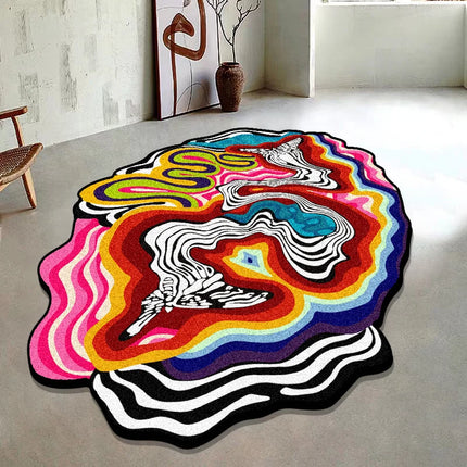 VIKAMA Luxury-Style Creative Special-Shaped Carpet, Non-Slip And Water-Absorbent Rug For Living Room And Bedroom, Home Decor