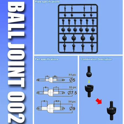 Resin Figure Ball Joint Parts Connector For MG RG HG Model Figures Model Detail Mobility Action Up Kits Hobby Toys Accessories