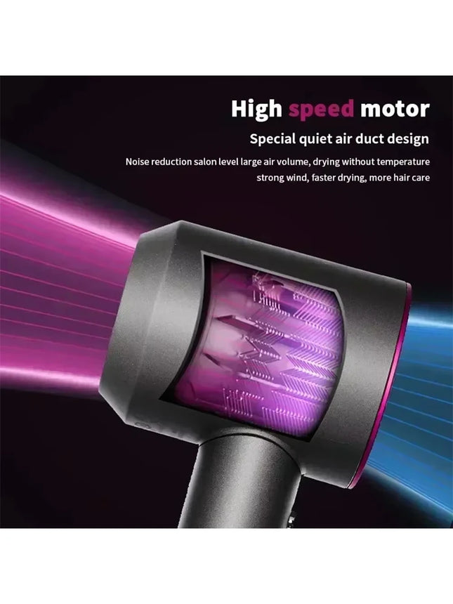 5 in 1 Professional Hair Dryer, with Hot and Cold Air Functionality - Lightweight and Thermostatic Styling Tool for Smooth Hair