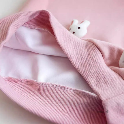 Children's Sweatshirt Spring and Autumn Three-dimensional Rabbit Girl Kids Versatile Cute Cartoon Top Pullover Baby Clothing