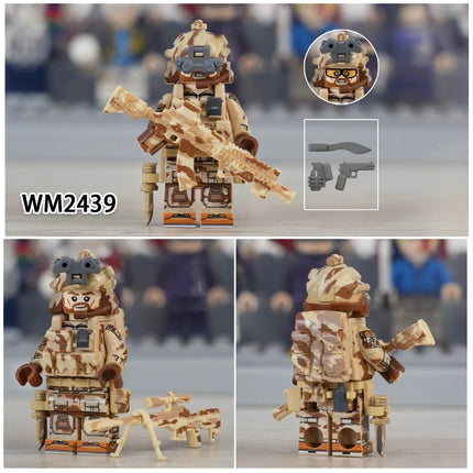 WM6147 WM6168 WM6169 Military Series SWAT Special Forces Building Block Commando Soldier City Police Cap Mini Action Figure Toys