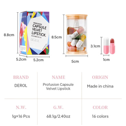 6pcs/set Long Lasting Star Mini Lipstick, Candy Color Matte Velvet Mist Portable Waterproof Lipstick Set