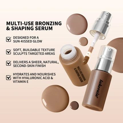 Long Lasting Foundation Serum With Bronzing Shaping Moisturizes Nourishes Skin Brighten Facial Contouring Concealer Cosmetics