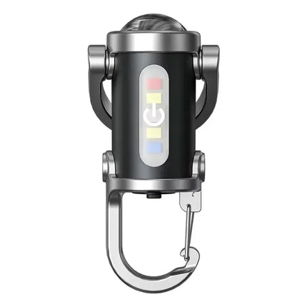 Rechargeable Mini Keychain Flashlight COB Working Light with Outdoor Hook Emergency Warning Light for Camping Walking Hiking