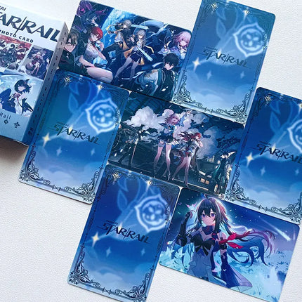 Honkai:Star Rail 50PCS/Set Decor Laser Lomo Card Photocard HD Double-sided Small Album Photo Card For Fans Collection Postcard