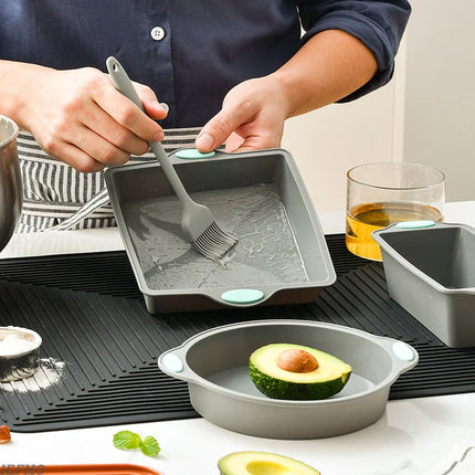 Silicone Cake Mold Set,Non-Stick Cake Bread Pan with Durable Baking Tools,Heat-Resistant Kitchen Baking Supplies for Home Use