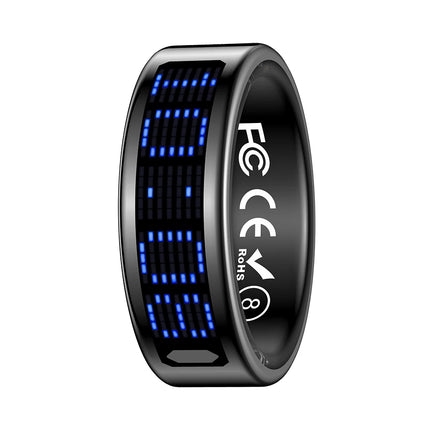 SR16 Display Screen Smart Ring Men Women Lightweight Call Reminder IP68 Waterproof Heart Rate Blood Oxygen Monitor Finger Ring