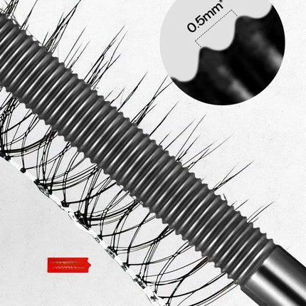 Metal Iron Lashes Mascara Waterproof Silk Fiber Mascara Black Long Curling Eyelash Extensions Non-clumping Eyes Makeup Cosmetics