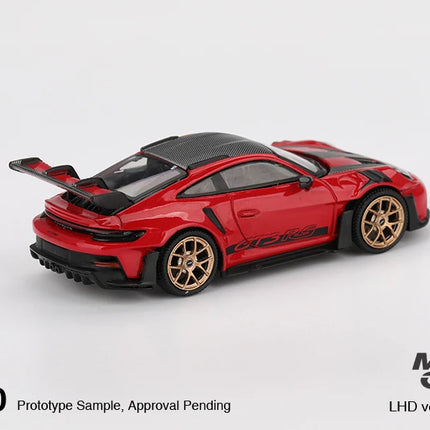 MINIGT 1/64 Porsche 911 (992) GT3 RS Weissach Package Guards Red MGT01060-CH Car Alloy Diecast Metal Model Kids Toys Boys