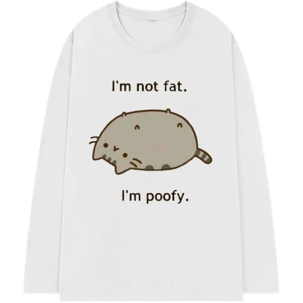 Japanese Polka Dot Cute Lazy Cat Print Loose T-shirt Aesthetics Kawaii Cartoon Tops Women's Sweet Harajuku Grunge Tees Y2k Tops