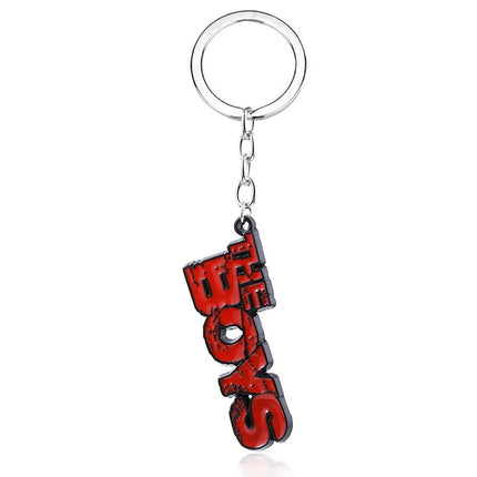 New The Boy Letter Keychains Red The Seven Hero Homelander High Quality Logo Alloy Keyring Men Car Accessories