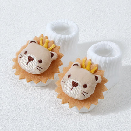 Cute Cartoon Bear Lion Panda Baby Socks For Boys Girls Spring Autumn Soft Cotton Solid Newborn Infant Tube Sock Kids Socken