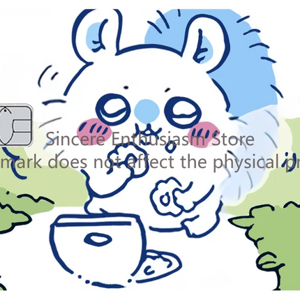 Cartoon Kawaii Chiikawas Credit Card Skin Stickers Cute Matte Sticker for VISA JCB Mastercard and Other IC Card Decorative