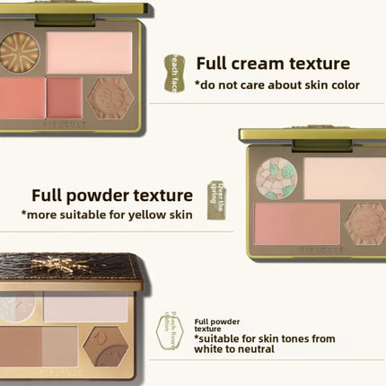 Makeup Girlcult All In One Multifunctional Face Palette Blush Highlighter Contour & Bronzer Powder & Cream for Flawless Glow