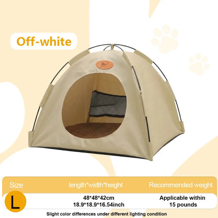 Upgraded cat and dog tent bed, pet summer sunshade tent, enhanced breathability design to keep them cool.