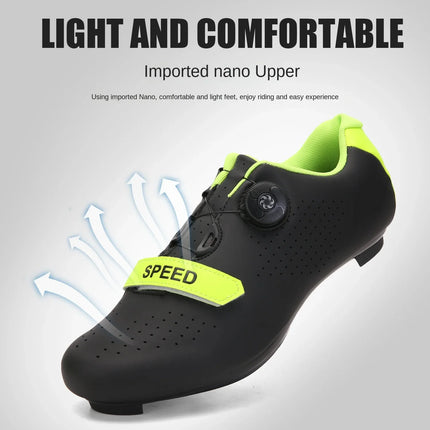 Professional Sneakers Men Ultralight  Cycling Shoes SPD Luminous Road Bike Shoes Self-Locking Bicycle  Cleat Shoes