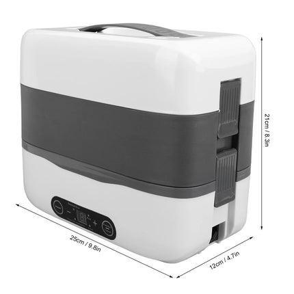 Electric Lunch Box Food Heater Double Layer 4 Stainless Steel Bowls Portable Lunch Warmer Heated Lunch Box 24 Hour Reservation
