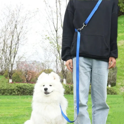 2.5cm Nylon Hand Free Dogs Leash Walking Training Lead Police Style Control Dog Lead Leash Small Dog Chain Safety Pet Leashes